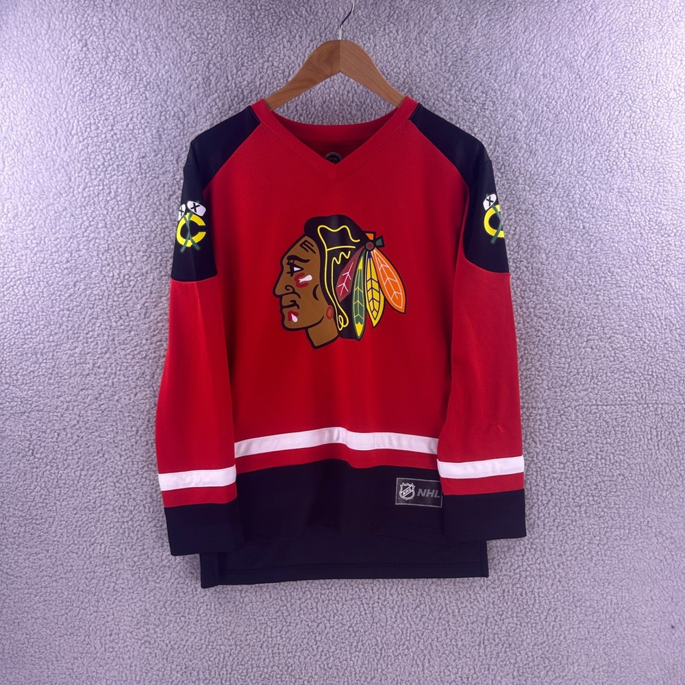 NHL Chicago Blackhawks Connor Bedard 98 Youth XL Hockey Jersey Red